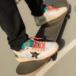 NWT Unisex Golden Goose Yeah Panelled Low-Top Sneakers in Multicolor Leather